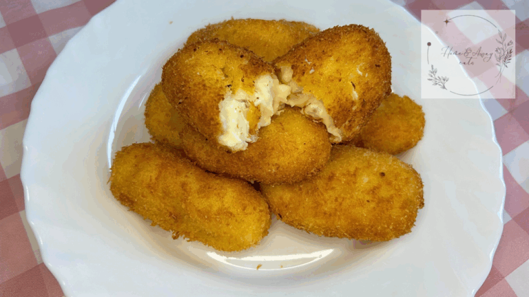 Golden croquetas de jamón made with Japanese dry-cured ham, served on a plate